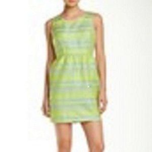 ROMEO & JULIET COUTURE sheath lime green DRESS mini classic Large